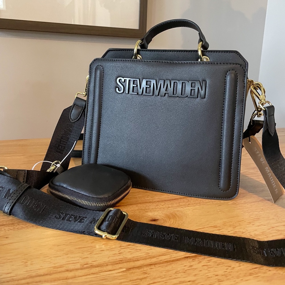 BRAND NEW STEVE MADDEN BEVELYN in Black - Viral Til Tok Bag!